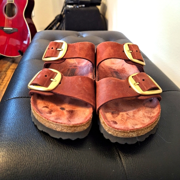 Birkenstock Shoes - Women's Authentic Maroon Arizona Birkenstocks